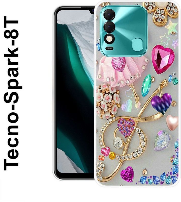 KUDI Back Cover for Tecno Spark 8T  (Multicolor, Silicon)