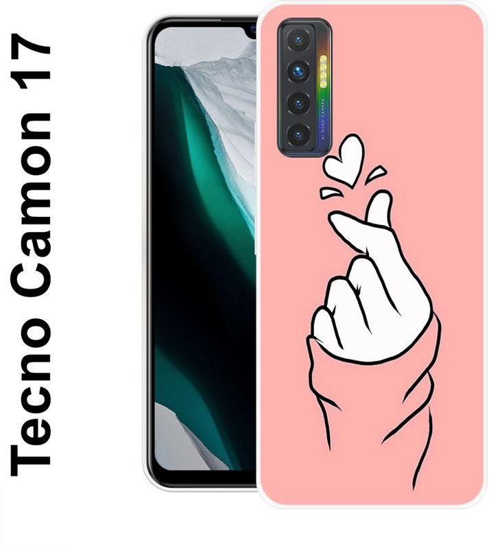 JATLAND Back Cover for Tecno Camon 17, Tecno Camon 17P  (Pink, White, Grip Case, Silicon)