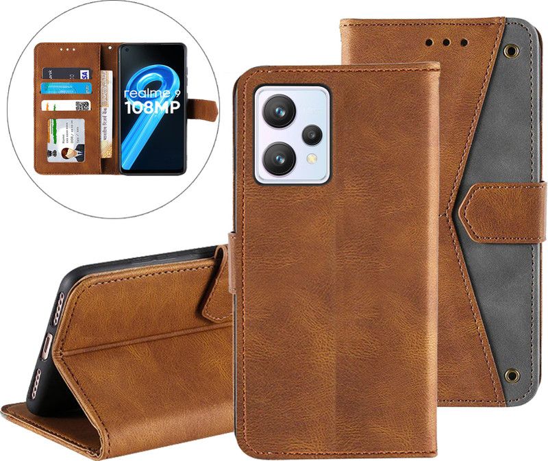 Autofocus Back Cover for Realme 9, Realme 9 4G  (Brown, Magnetic Case, Pack of: 1)