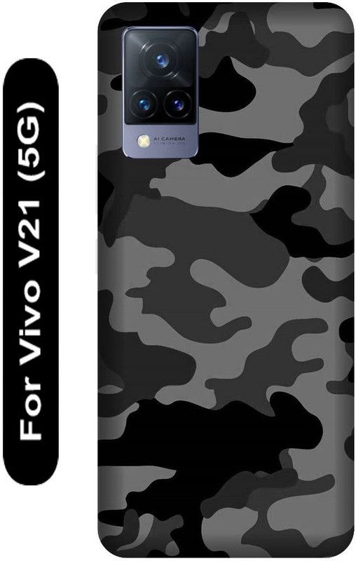 SSMORYA Back Cover for Vivo V21 5G, Black Army Uniform Printed  (Multicolor, Hard Case, Pack of: 1)