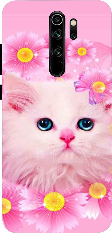 LIKELOOK Back Cover for Mi Redmi Note 8 Pro ( Cute Cat, Floral Kitty )  (Multicolor, Shock Proof, Pack of: 1)