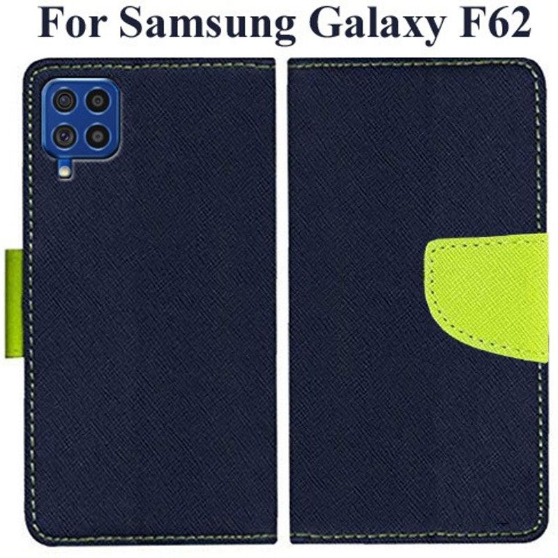 Mehsoos Flip Cover for Samsung Galaxy F62  (Blue, Dual Protection, Pack of: 1)