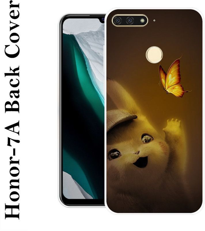 Sswastik Back Cover for Honor 7A  (Yellow, Brown, Grip Case, Silicon)