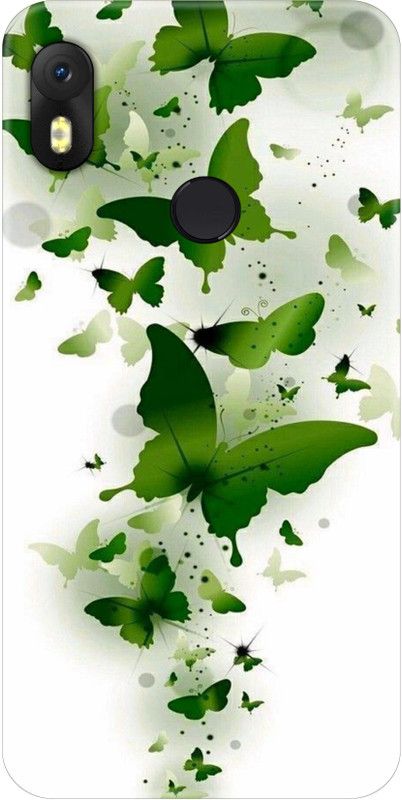 #Uncultured Back Cover for Infinix Hot S3 - Green Butterfly Print  (Multicolor, Hard Case, Pack of: 1)