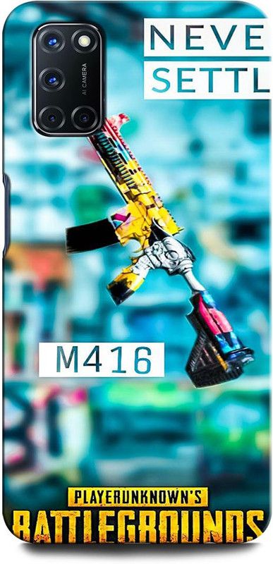 GRAFIQE Back Cover for OPPO A52 PUBGM416, ARMY, BADMASHBOY, GUN, FREEFIRE, JUEGO, GUN, METAL  (Multicolor, Shock Proof)