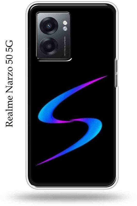 Jaipur Print Hub Back Cover for Realme Narzo 50  (Black, Blue, Grip Case, Silicon, Pack of: 1)