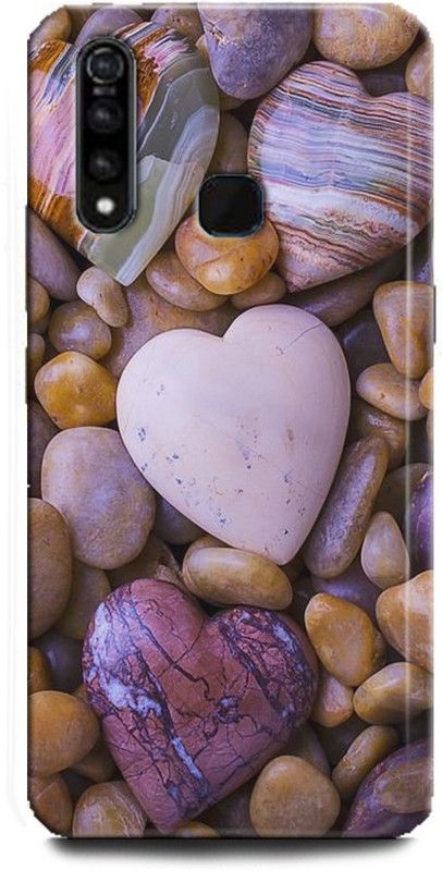 INDICRAFT Back Cover for Vivo Z1Pro, Vivo 1951, stones heart, Printed  (Multicolor, Shock Proof, Pack of: 1)