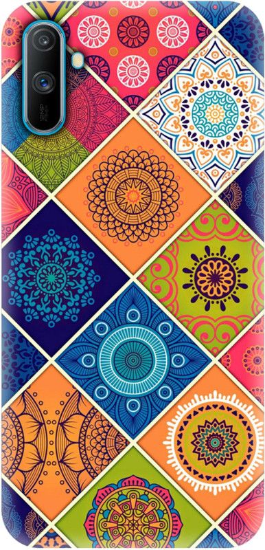 Smutty Back Cover for Realme C3, RMX2027, RMX2020 - Rangoli Print  (Multicolor, Hard Case, Pack of: 1)