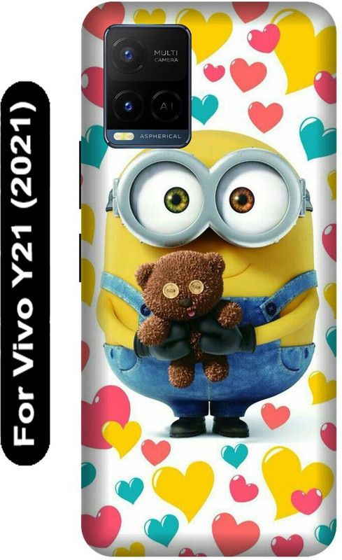 SSMORYA Back Cover for Vivo Y21 2021, Vivo V2111, Minions Printed  (Multicolor, Hard Case, Pack of: 1)