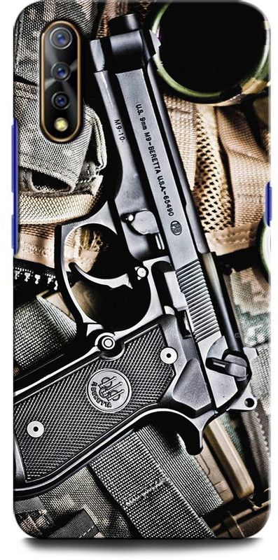 GRAFIQE Back Cover for Vivo S1 GUN, PISTOL, ARMY, WEAPON, REVOLVER, MILITARY  (Multicolor, Shock Proof, Pack of: 1)