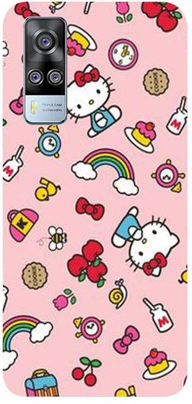 Skyhawk Back Cover for Vivo Y51A Hello kitty with Cake  (Multicolor, Waterproof, Silicon, Pack of: 1)