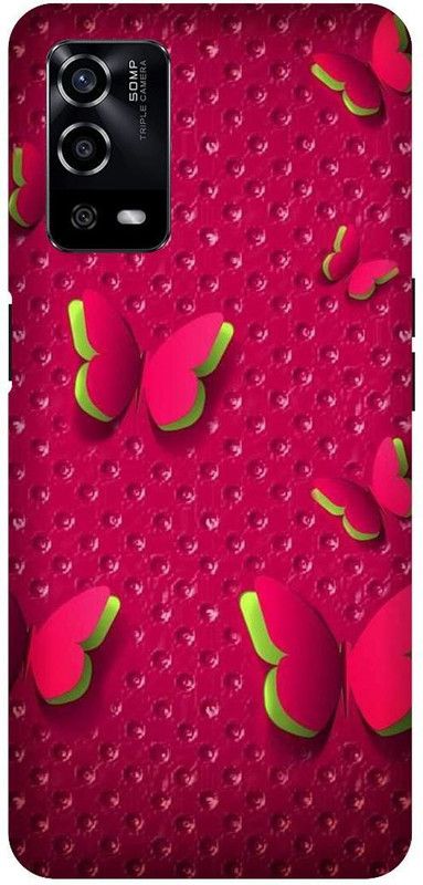 UMPRINT Back Cover for Oppo A55/CPH2325, Butterfly Art Pebbles Printed Back Cover  (Multicolor, Hard Case, Pack of: 1)