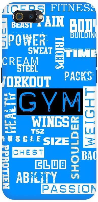 THE NARAYANA COLLECTIONS Back Cover for OPPO A1K-CPH1923-GYM,KARE,HAI,WORK,OUT,SPORTS  (Multicolor, Hard Case, Pack of: 1)