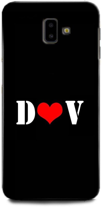 Afterglow Back Cover for SAMSUNG Galaxy J6 Plus D V, D LOVES V, NAME, LETTER, ALPHABET, DV LOVE, HART  (Multicolor, Shock Proof, Pack of: 1)