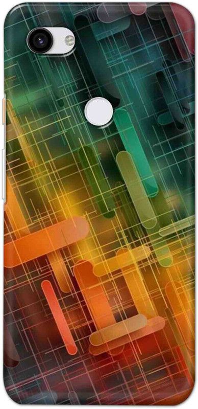 NDCOM Back Cover for Google Pixel 3a XL Abstract Bright Printed  (Multicolor, Hard Case, Pack of: 1)