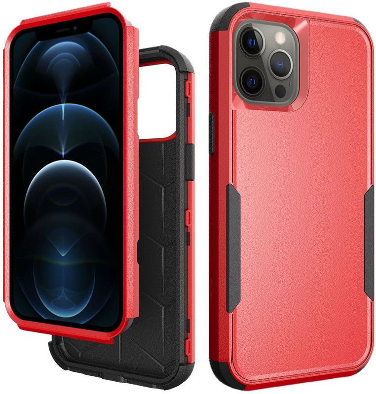 Mofi Back Cover for Apple iPhone 12 Pro / iPhone 12 (6.1 Inch)  (Red, Dual Protection, Pack of: 1)