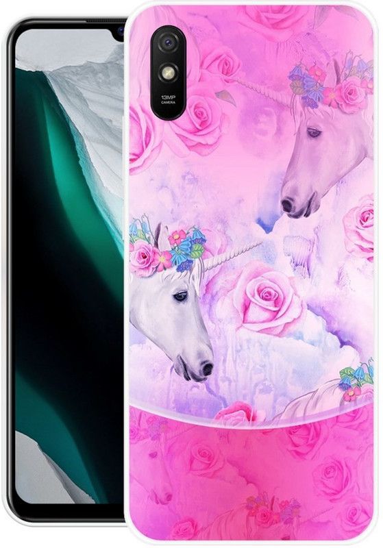 SHIVKUDI Back Cover for Mi Redmi 9A, Redmi 9i, Mi Redmi 9A Sport, Redmi 9i Sport  (Pink, Silicon)