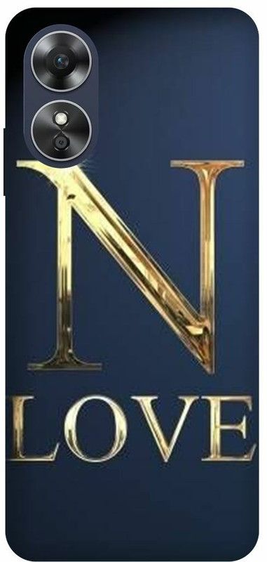Dimora Back Cover for OPPO A17, N LETTER ALPHABET LOVE NAME  (Multicolor, Hard Case, Pack of: 1)