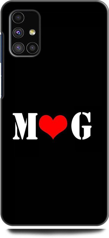 Afterglow Back Cover for SAMSUNG Galaxy M31s M G, G LOVES M, NAME, LETTER, ALPHABET, MG LOVE, HART  (Multicolor, Shock Proof, Pack of: 1)