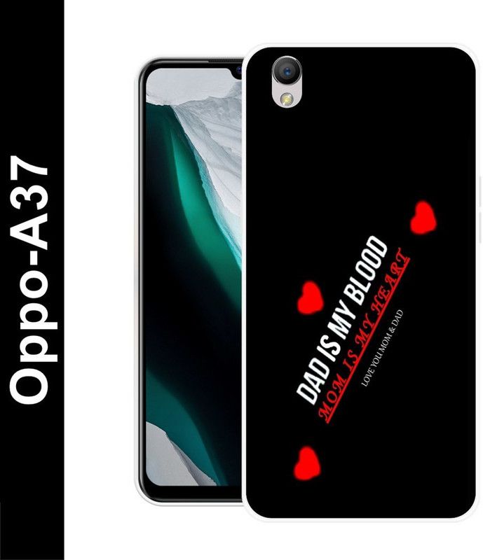 BAILAN Back Cover for Oppo A37f  (Black, White, Grip Case, Silicon, Pack of: 1)