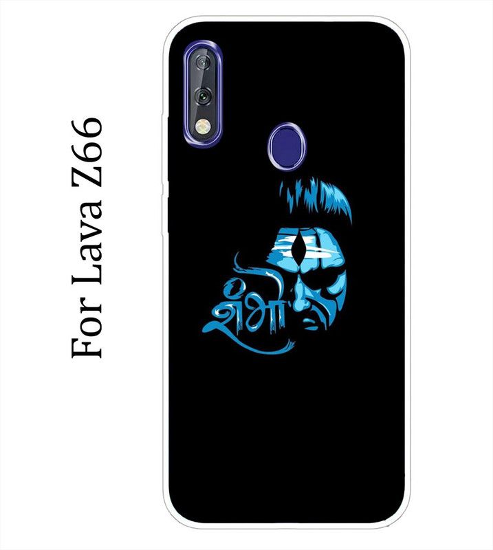 BeauCase Back Cover for Lava Z66  (Black, Blue, Grip Case, Silicon, Pack of: 1)