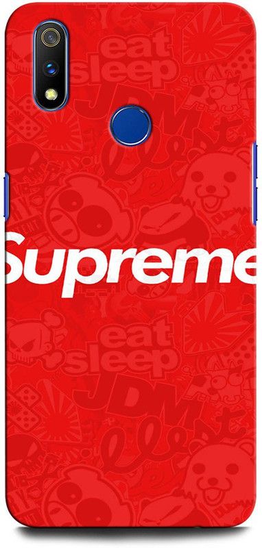 INTELLIZE Back Cover for Realme 3 RMX1825 SUPERME, LOGO, BRAND, SPORTS  (Multicolor, Hard Case, Pack of: 1)