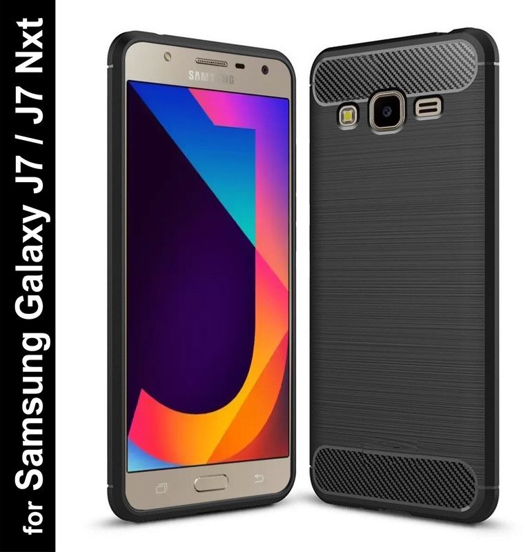 CaseRepublic Back Cover for Samsung Galaxy J7, Samsung Galaxy J7 Nxt  (Black, Grip Case, Silicon, Pack of: 1)