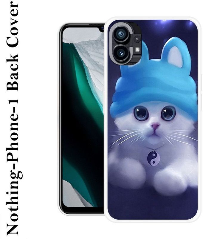 INDIALAND Back Cover for Nothing Phone 1  (Blue, White, Grip Case, Silicon, Pack of: 1)