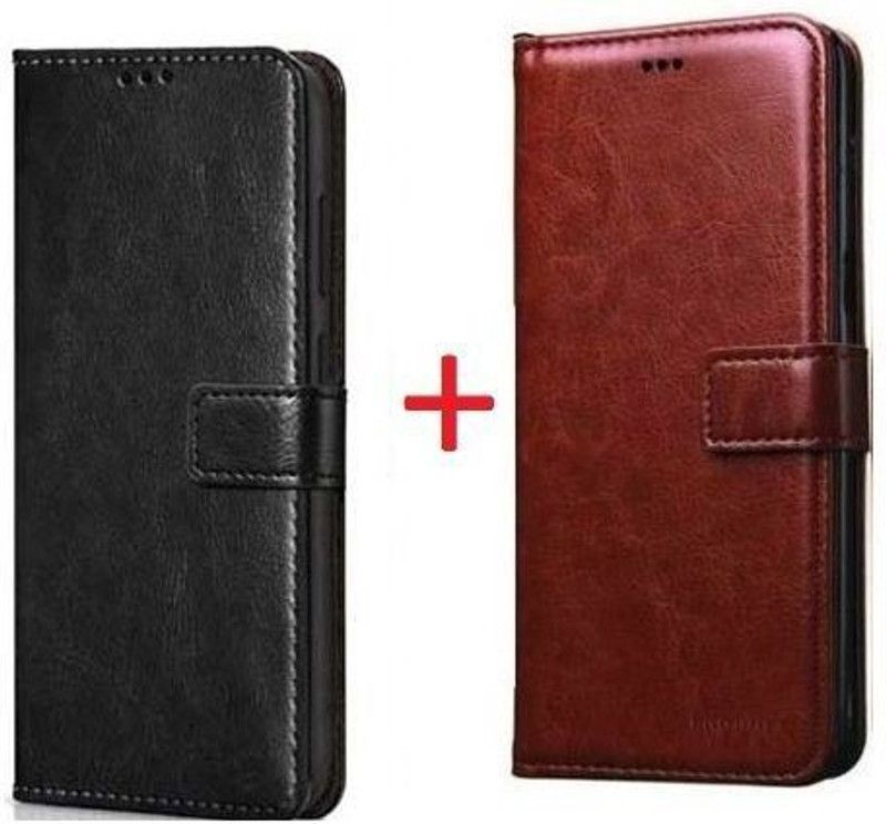RharanxyN Flip Cover for OPPO Reno7 Pro 5G  (Brown, Black)