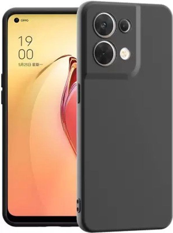 FLEETIA Back Cover for Oppo Reno 8 5G  (Black, Silicon, Pack of: 1)