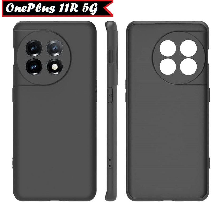 ROYALBASE Back Cover for Oneplus 11R 5G,Oneplus 11R  (Black, Grip Case, Silicon, Pack of: 1)