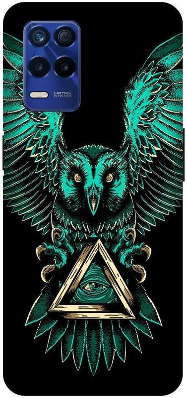 BARMANS Back Cover for Realme 8 5G owl, illuminati owl, cool, tranding, bird, fire, fantacy  (Multicolor, Shock Proof, Pack of: 1)