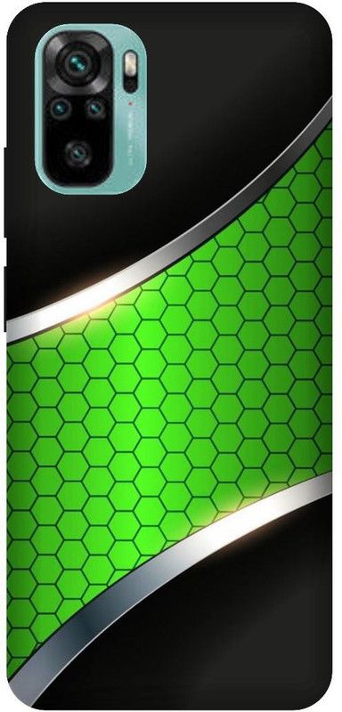 UMPRINT Back Cover for Redmi Note10/M2101K7AI Black, green wallpaper Printed Back Cover  (Multicolor, Hard Case, Pack of: 1)