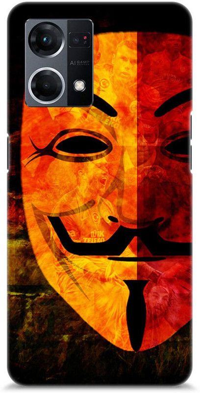 Mast Kalandar Back Cover for OPPO F21 Pro  (Black, Orange, Hard Case)
