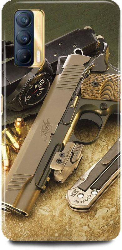 FIKORA Back Cover for realme X7, RMX3092, GUN, PISTOL, BANDOOK, AK47, RIFEL, BULLET  (Multicolor, Hard Case, Pack of: 1)