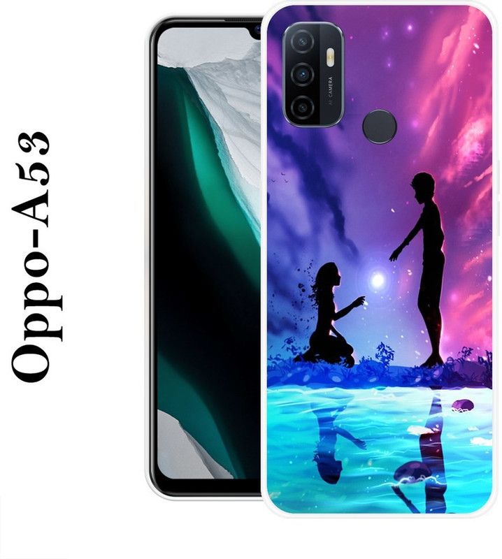 INDIALAND Back Cover for Oppo A53  (Multicolor, Grip Case, Silicon)