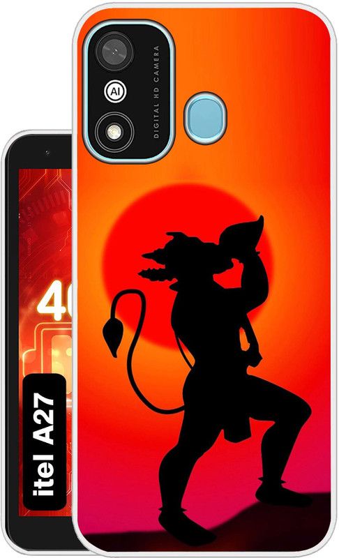 Case Club Back Cover for Itel A27  (Orange, Camera Bump Protector, Silicon, Pack of: 1)
