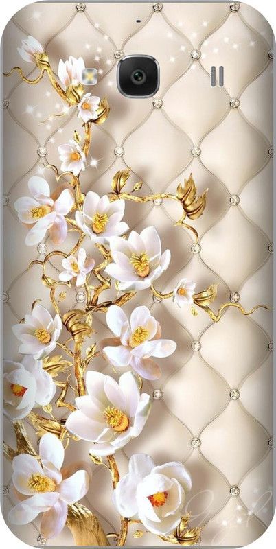 Games of Technology Back Cover for Mi Redmi 2  (White, Gold, Hard Case, Pack of: 1)