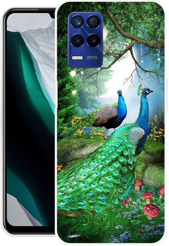 RJ14 (Online) Back Cover for Realme 8 5G, Realme 8s 5G, Realme Narzo 30 5G  (Green, Silicon)