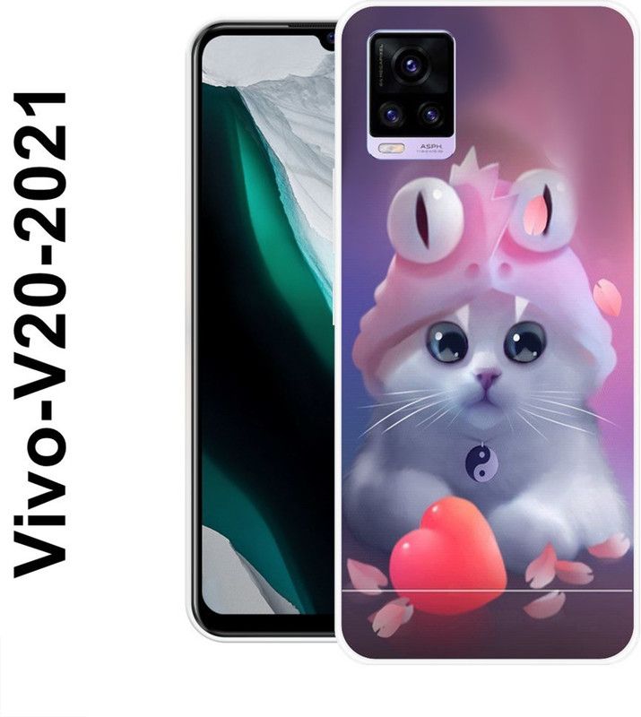 redfly Back Cover for Vivo V20 2021  (Multicolor, Silicon)