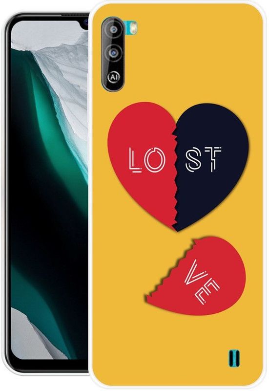 KUDI Back Cover for Lava Z2  (Yellow, Red, Grip Case, Silicon)