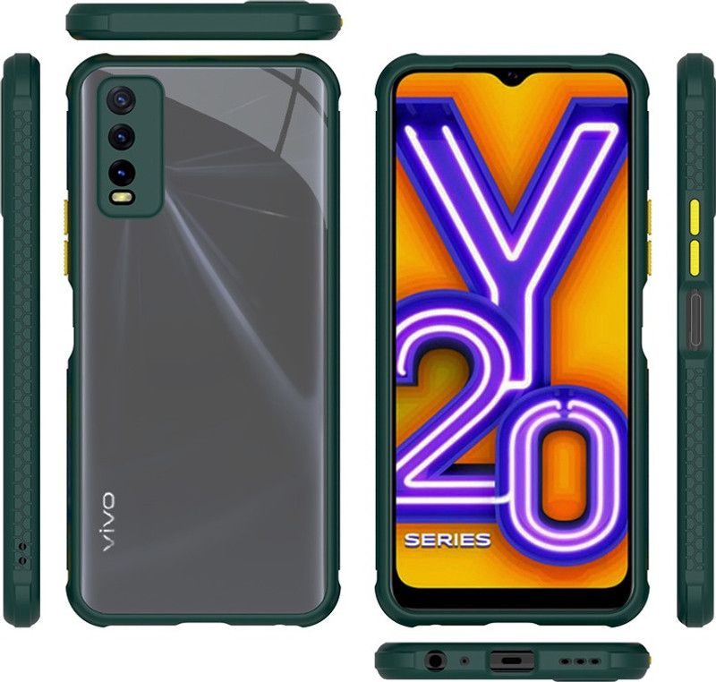 ss creation Back Cover for VIVO Y20  (Green, Pack of: 1)
