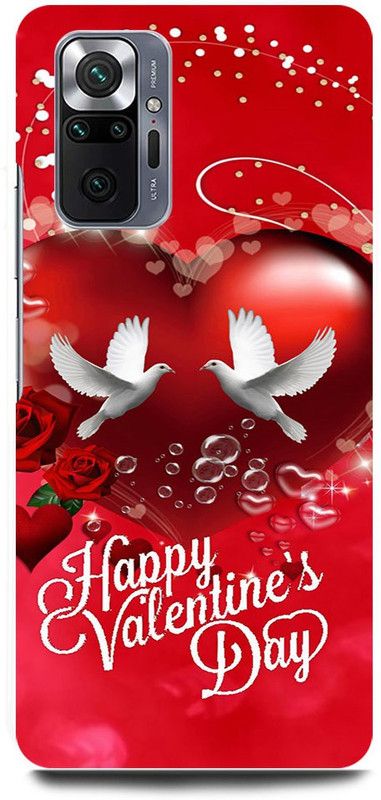 FRONK Back Cover for REDMI Note 10 Pro, HAPPY, VALENTINE, DAY, LOVE, COUPLE, GIRL, BOY  (Red, Hard Case, Pack of: 1)