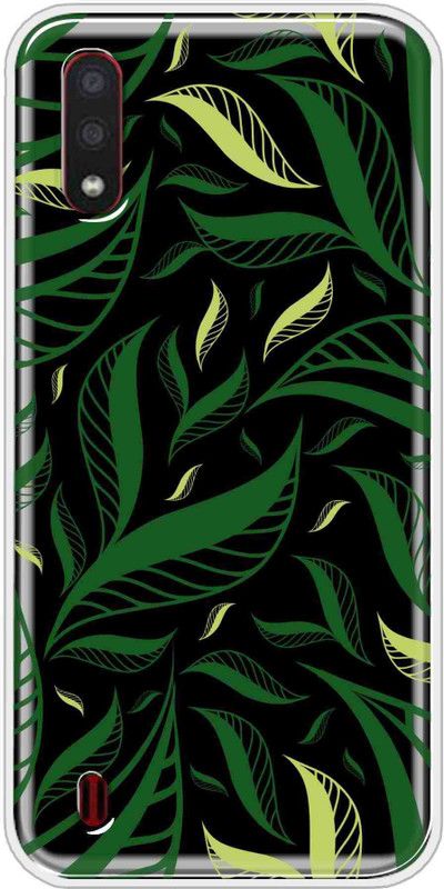 IKC STORE Back Cover for Samsung Galaxy M01  (Black, Green, Silicon)