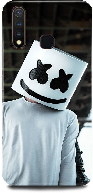 MP ARIES MOBILE COVER Back Cover for Vivo Y19, Vivo 1915,Marshmello,Dj,EDM,Music,Smiley,dj,boy,dj,marshmellow,  (Multicolor, Hard Case, Pack of: 1)