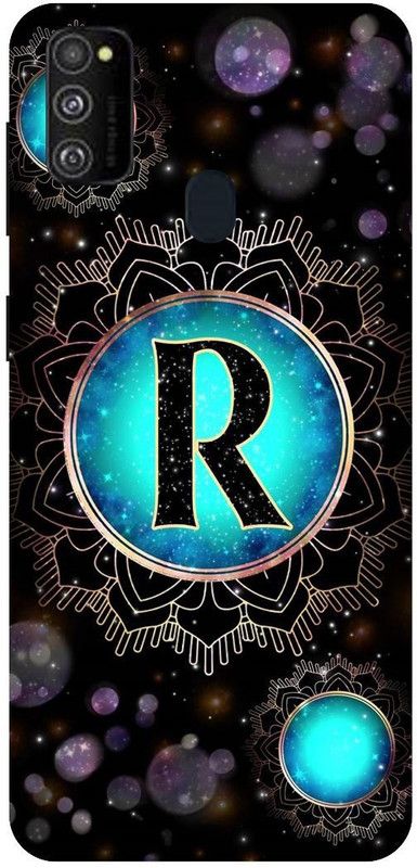 SAVETREE Back Cover for Samsung Galaxy M21 Printed R,Letter R Back Cover  (Multicolor, Waterproof, Pack of: 1)