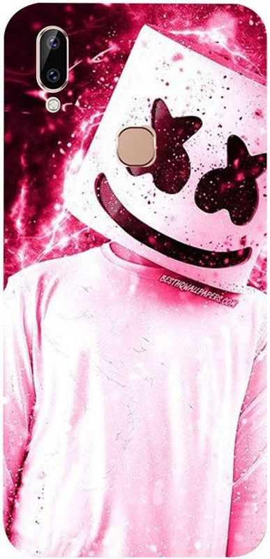 Golden Mask Back Cover for VivoY83 Pro Pink Marshmallow  (Multicolor, Waterproof, Silicon, Pack of: 1)