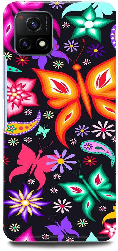 play fast Back Cover for Vivo Y72 5G, V2060 BUTTERFLY, COLORFUL, BUTTERFLY  (Multicolor, Hard Case, Pack of: 1)