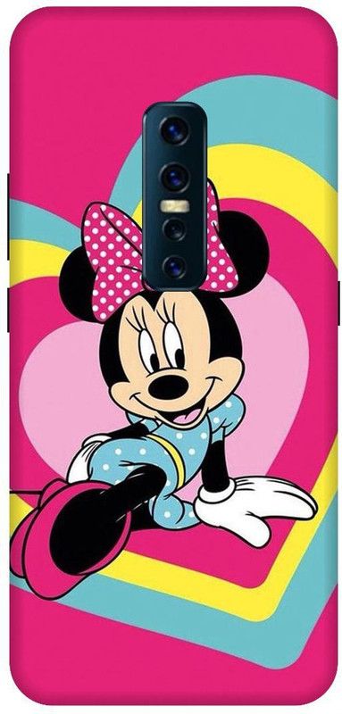 SSMORYA Back Cover for Vivo V17 Pro/Vivo 1909 Pink Mickey Mouse Printed Back Cover  (Multicolor, Hard Case, Pack of: 1)