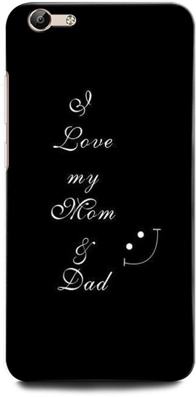 ORBIQE Back Cover for Vivo Y67 MOM LOVE, QUEEN, MOM DAD LOVE, BLACK, SMILE  (Multicolor, Hard Case, Pack of: 1)